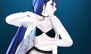 MMD - Sexy college girl Rides Her Boyfriend's Virtual Reality Headset