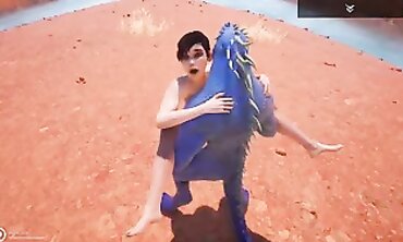 Jenny and Corbac in Wild Blue Lizard Anal Adventure