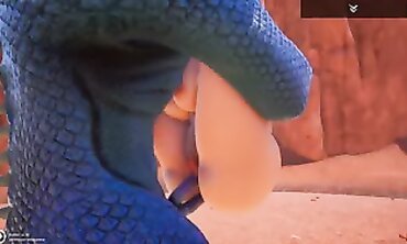 Jenny and Corbac in Wild Blue Lizard Anal Adventure