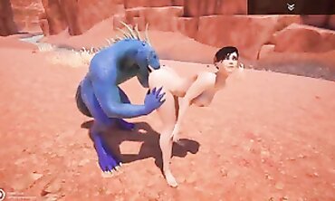Jenny and Corbac in Wild Blue Lizard Anal Adventure