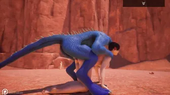 Jenny and Corbac in Wild Blue Lizard Anal Adventure