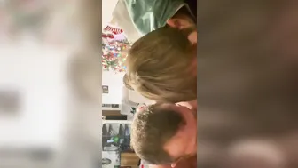 Husband Records Wife's Cream Pie Face Job with Friend