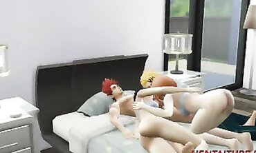Bisexual Threesome Action in 'Kirishima-Jiro's Classroom', Featuring Popular Japanese Voice Actors