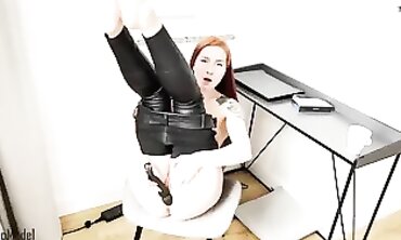 KleoModel Finger Ravage and Hump Plaything Solo Getting Off Ejaculation
