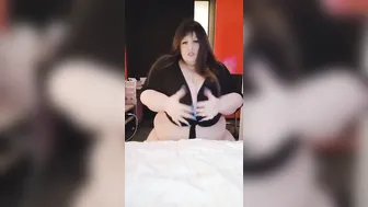 Big Boobs BBW Fangirling Over Her Huge Breasts - Curvy Girl Loves Bouncing On A Dick