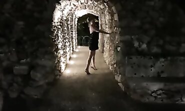 Candy Alexa Finger Fucks Her Big Tits In A Public Park