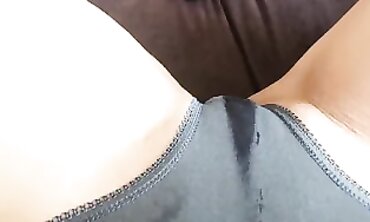 Russian Amateur in Underwear with Wet Bikini Bottom