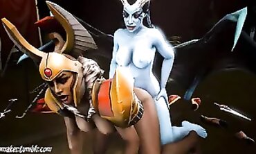 Lina from Dota 2 Gets Deep Throat in POV Roleplay