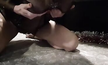Little Blondy's Wild Christmas Squirting Orgasm