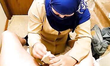 Pakistani MILF Swallows Cum in POV Interracial Blowjob