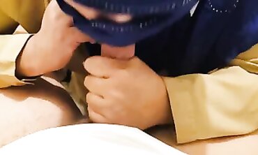 Pakistani MILF Swallows Cum in POV Interracial Blowjob
