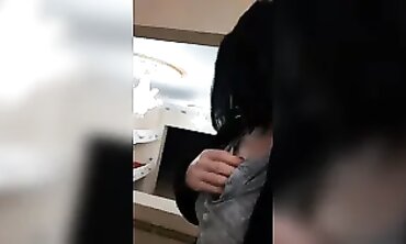 VikkiSexy's Naughty Work Pranks and Public Tease