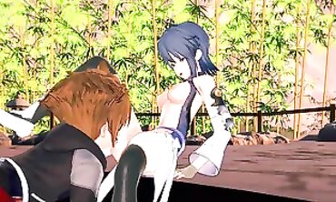 Sora Gets Wood BJ'd by Aqua in Kingdom