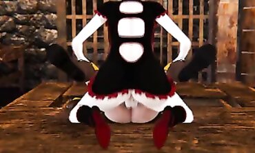 RWBY Futanari: Salem and Yang in 3D Hardcore Action