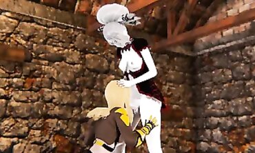RWBY Futanari: Salem and Yang in 3D Hardcore Action