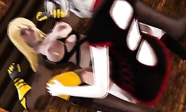 RWBY Futanari: Salem and Yang in 3D Hardcore Action