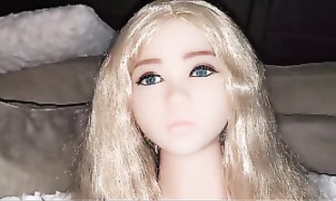 SexDoll Angel Gets Double Penetration with Two Thick Dildos
