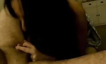 Sena Gives a Deepthroat Blowjob and Handjob to a Big Cock