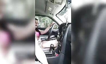 Petite Redhead Masturbates Through Car Window At The Park