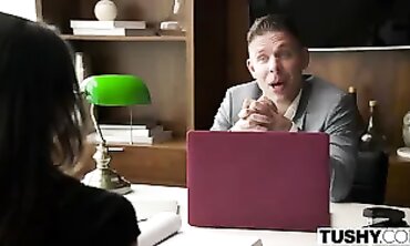 Brunette Student Gets Anal in Class