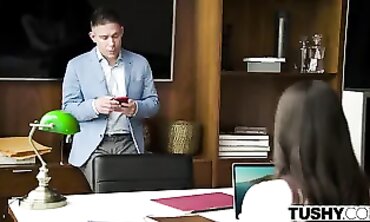 Brunette Student Gets Anal in Class
