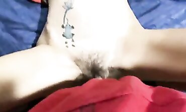 Tattooed Skinny Grandma Gets Hairy Creampie Quickie