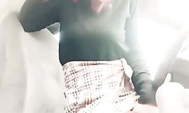 Italian Babe Masturbates Alone in Parking Lot