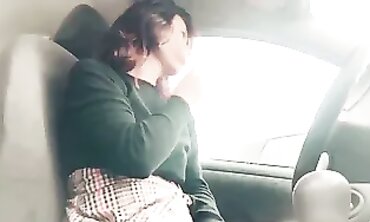 Italian Babe Masturbates Alone in Parking Lot