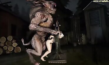 Huge 3D Monster Parody Compilation: Rough Game Girls