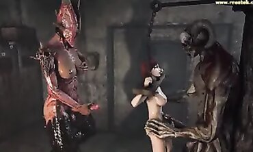 Huge 3D Monster Parody Compilation: Rough Game Girls