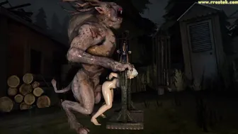 Huge 3D Monster Parody Compilation: Rough Game Girls