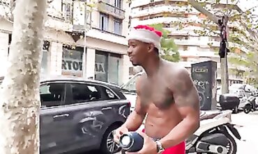 African Santa Gives Medusa Her Special Gift