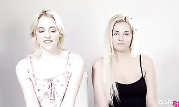 Step Sister In-Law Surprised By Dad And His Friend