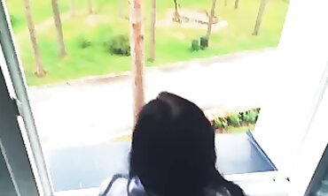 SkyAndMore Gets Rough Window college girl Sex With Facial