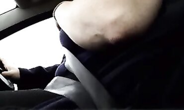 Redhead BBW Masturbates Outdoors Near Her Vehicle in Groningen