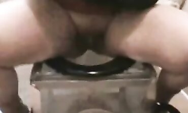 British MILF Jack & Cage Pee In Perspex Urinate Cage