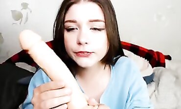 Raunchy Solo Webcam: Drooling Blowjob & Vibrator Play