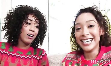 African Step-Mom & Step-Daughter Threesome with Misty Stone & Sarah Lace