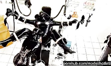HotFetLife Rubber Domination with Piss, Catheter & Handjob