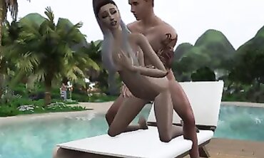 Ariana Grande Gets Roughed Up by Justin Bieber on the Beach