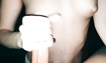 POV: Petite Stepsister Finger Fucks My Dick