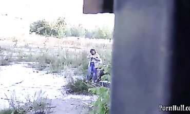 BBW Amateur Masturbates Outside In Public