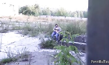 BBW Amateur Masturbates Outside In Public