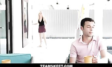 Petite Platinum Blonde Nikki Sweet Gets Creampied