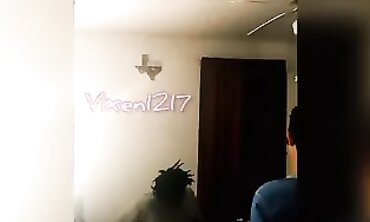 Vixen1217 Gets Spitroasted by Husband and a Black Stud