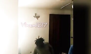 Vixen1217 Gets Spitroasted by Husband and a Black Stud