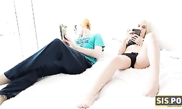 Blonde Step-Sister Takes Off Panties For Step-Brother