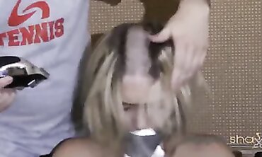 Clean-Shaven Blonde Sluts Get Bound For Oral