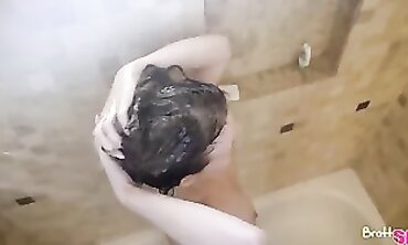 Step Sister in Law Gets Pounded in the Shower