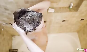 Step Sister in Law Gets Pounded in the Shower